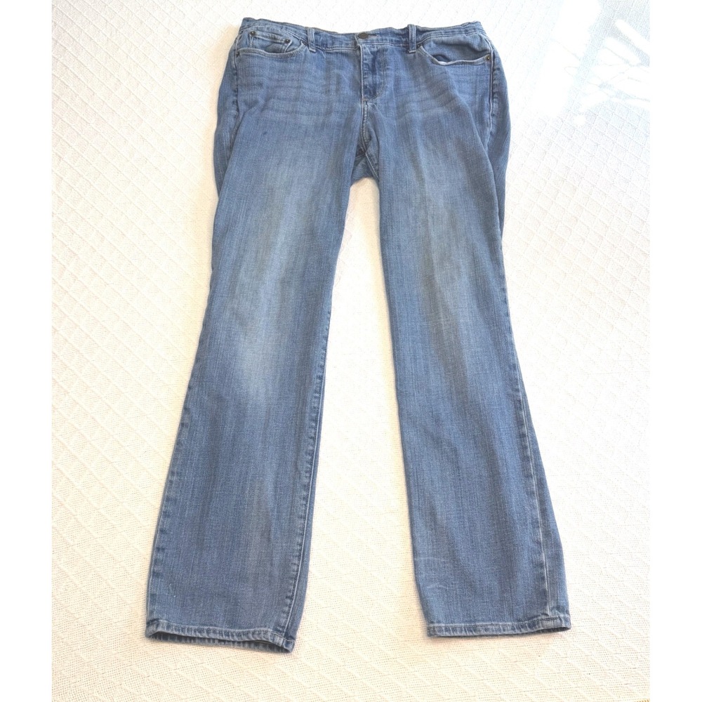 Lucky Brand Sweet Straight Mid Rise Jeans Womens 14/32 Regular Medium Wash Blue
